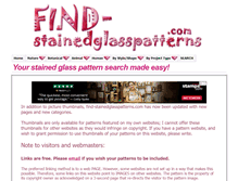 Tablet Screenshot of find-stainedglasspatterns.com